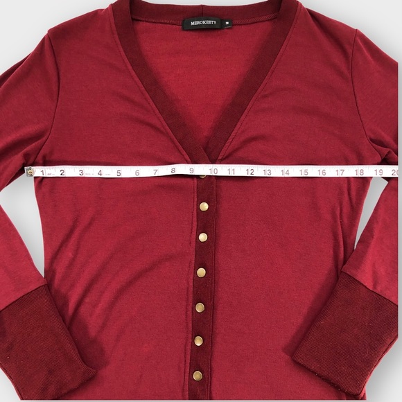 Merokeety, Oversized Button Down Cardigan, Size M - Picture 3 of 10